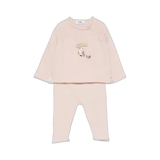 Embroidered-Detail Knitted Babywear Set