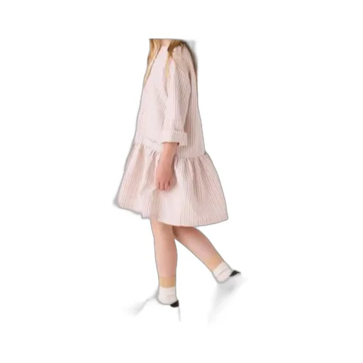 Logo Embroidered Striped Dress