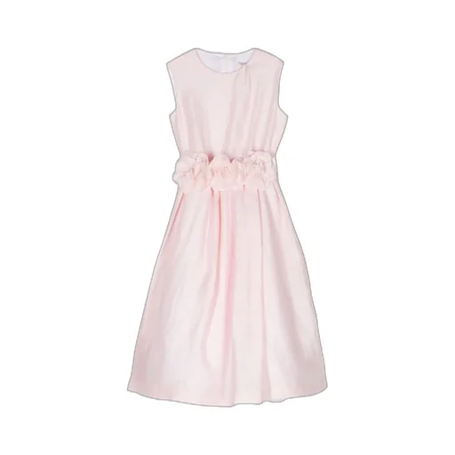 Floral-Appliqué Sleeveless Dress