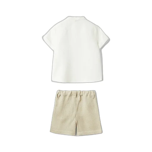 Logo Embroidered Shorts Set