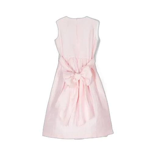 Floral-Appliqué Sleeveless Dress