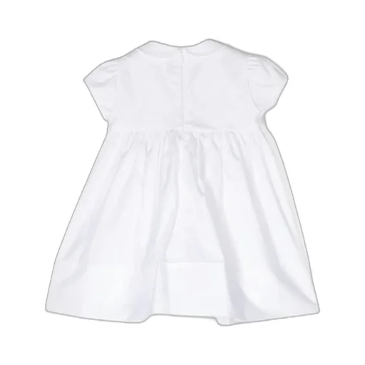 Floral-Appliqué Poplin Midi Dress