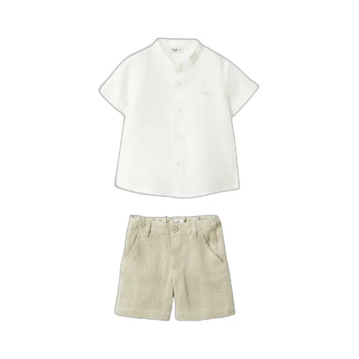 Logo Embroidered Shorts Set