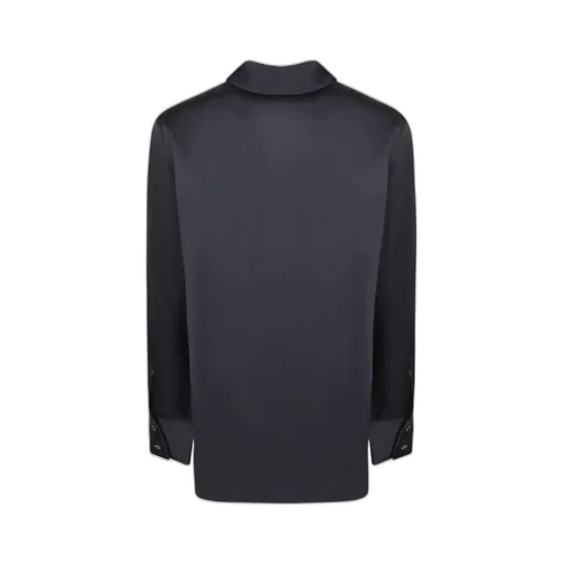 Feather-Trimmed Long Sleeve Top