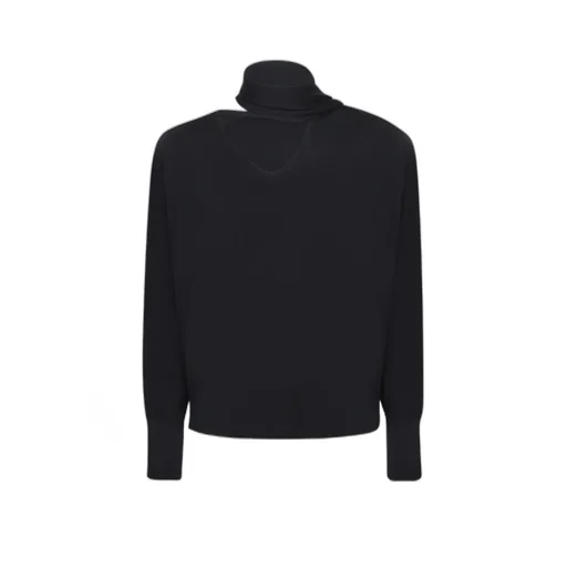 Cut-Out Turtleneck Sweater