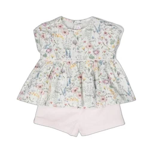 Floral Printed Two Piece Short Set