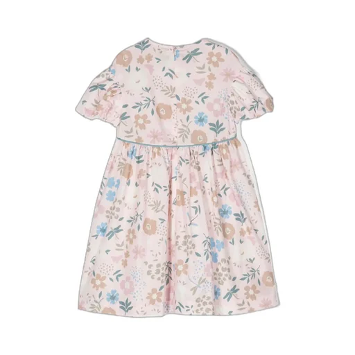 Puff Sleeved Floral Printed Dress