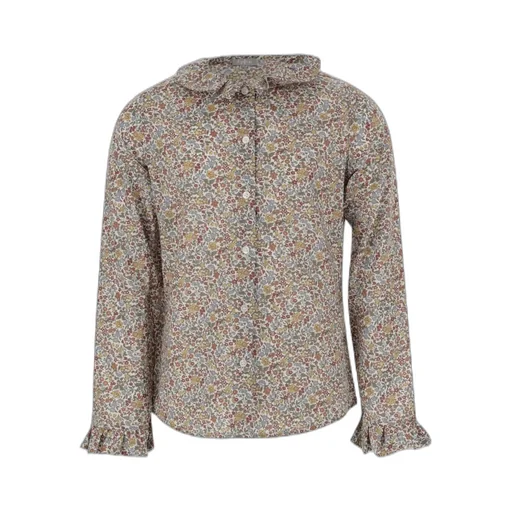 Ruffled Trim Star Printed Shirt