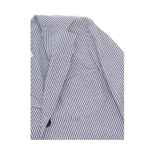 Single-Breasted Long Sleeved Striped Blazer