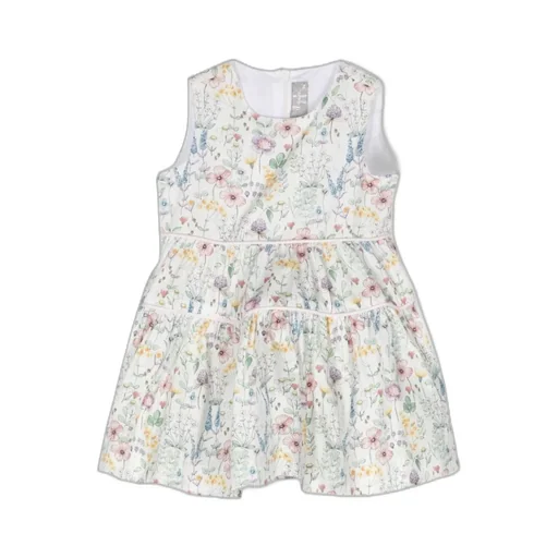 Floral-Pattern Sleeveless Dress