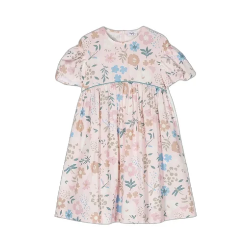 Puff Sleeved Floral Printed Dress