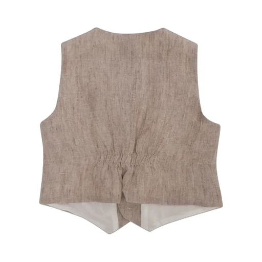 Dart-Detailed V-Neck Waistcoat