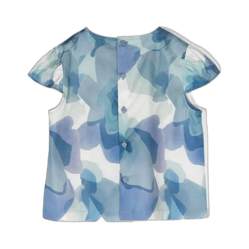 Abstract Print Cotton Blouse