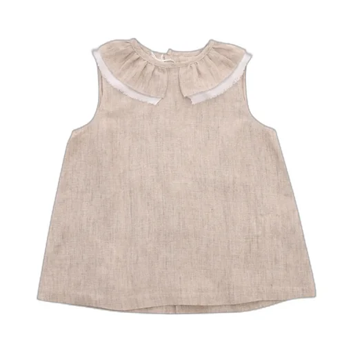 Crewneck Sleeveless Blouse