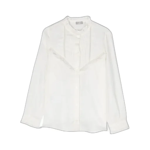 Ruffled-Collar Cotton Shirt