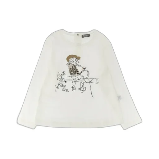 Graphic-Print Long-Sleeve Top