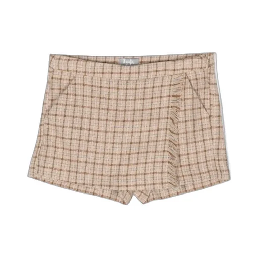 Checked Fringe-Detail Short