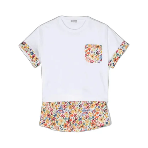 Floral-Print Cotton Shorts Set