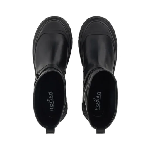 Logo Buckled Round-Toe Boots