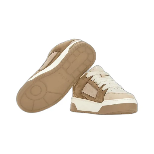 Round-Toe Lace-Up Sneakers