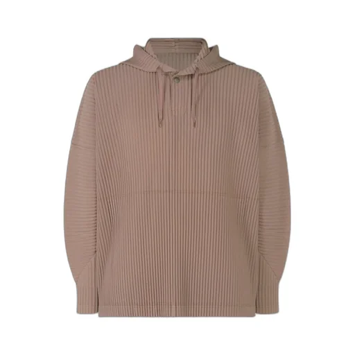 Pleated Drawstring Hoodie