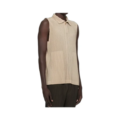 Pleated Collared Vest