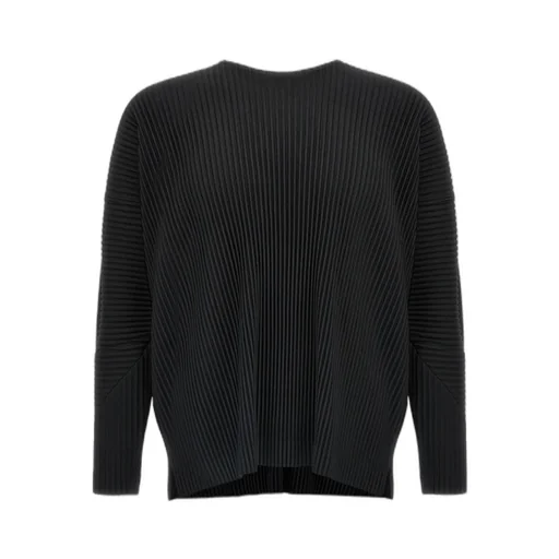 Pleated Long-Sleeved T-Shirt