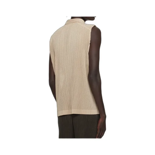 Pleated Collared Vest
