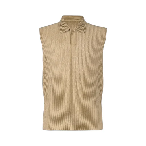 Pleated Collared Vest