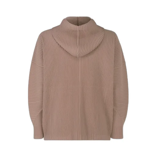 Pleated Drawstring Hoodie