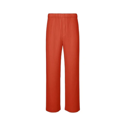 Straight-Leg Pleated Trousers