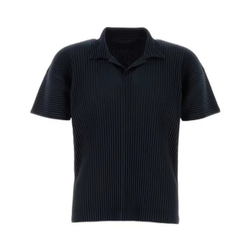 Short Sleeved Pleated Polo Shirt