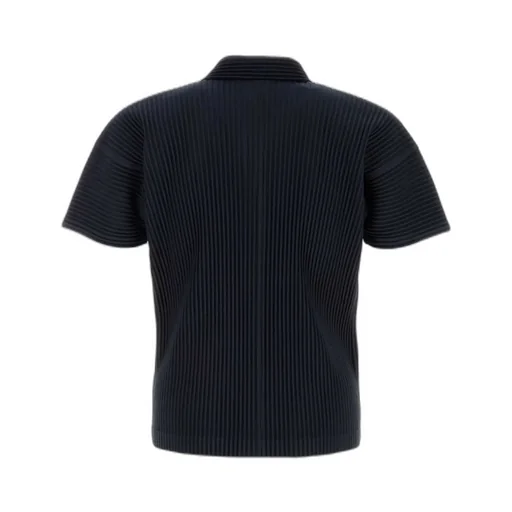 Short Sleeved Pleated Polo Shirt