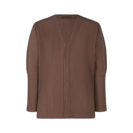 Color Pleats Cardigan