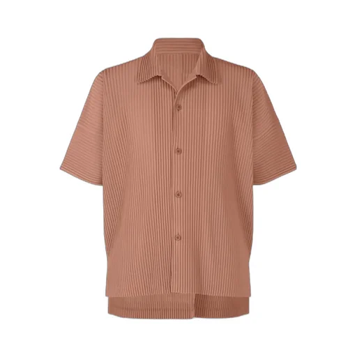 Pleated Short-Sleeved Shirt