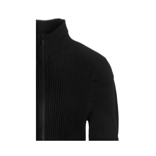 Pleated Stand Collar Shirt Jacket