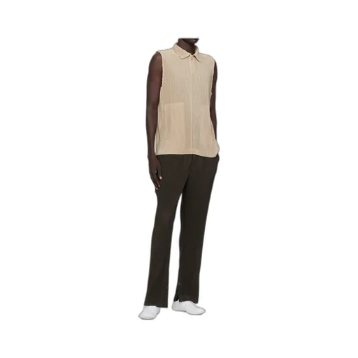 Pleated Collared Vest