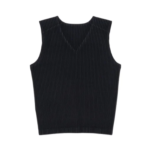 Pleated V-Neck Vest