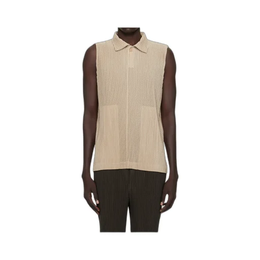 Pleated Collared Vest