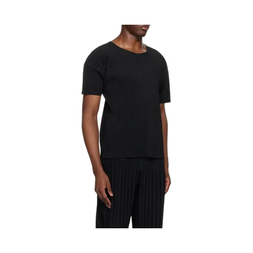 Pleated Crewneck T-Shirt