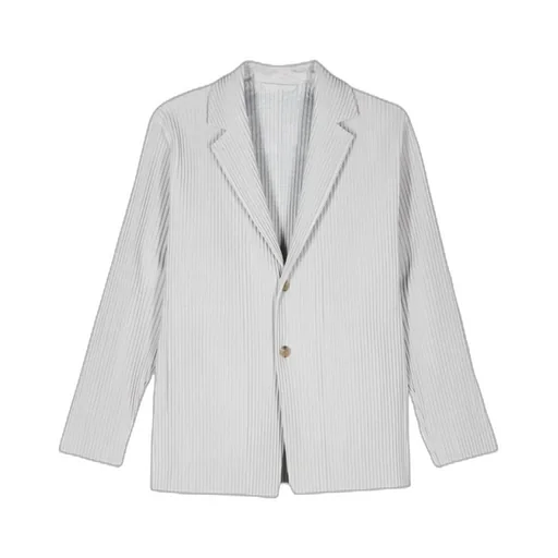 Plissé Single Breasted Blazer