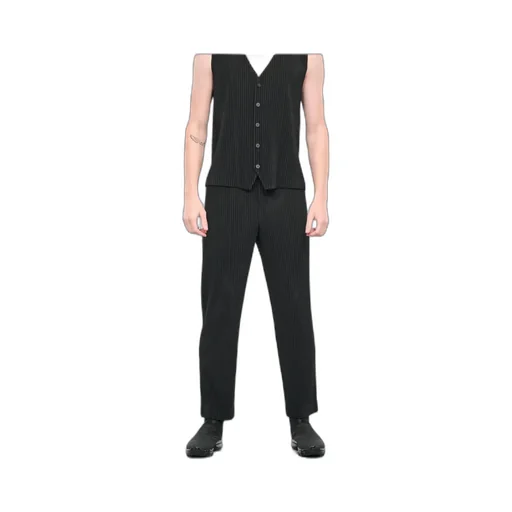 Basic Mid-Rise Tapered Trousers