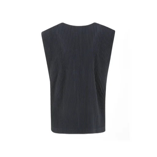 V-Neck Plissé Waistcoat