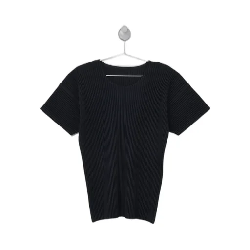 Pleated Crewneck T-Shirt