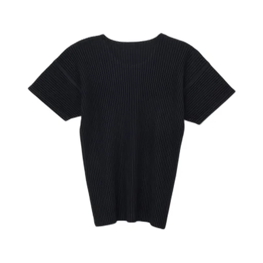 Pleated Crewneck T-Shirt
