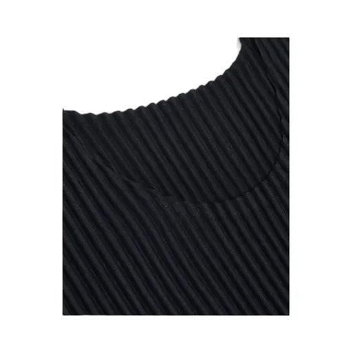Pleated Crewneck T-Shirt