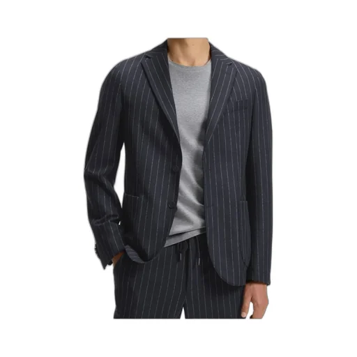 Pinstripe Single-Breasted Jacket