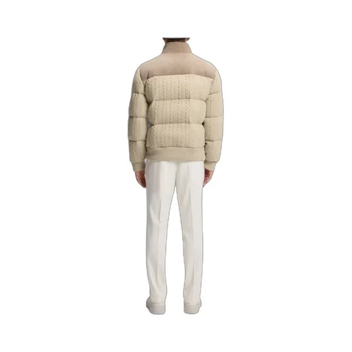 Cable-Knit Suede Jacket