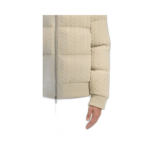 Cable-Knit Suede Jacket