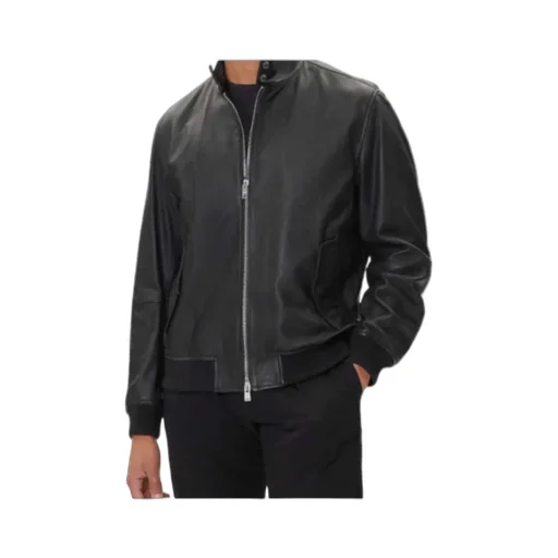 Zip-Up Leather Jacket